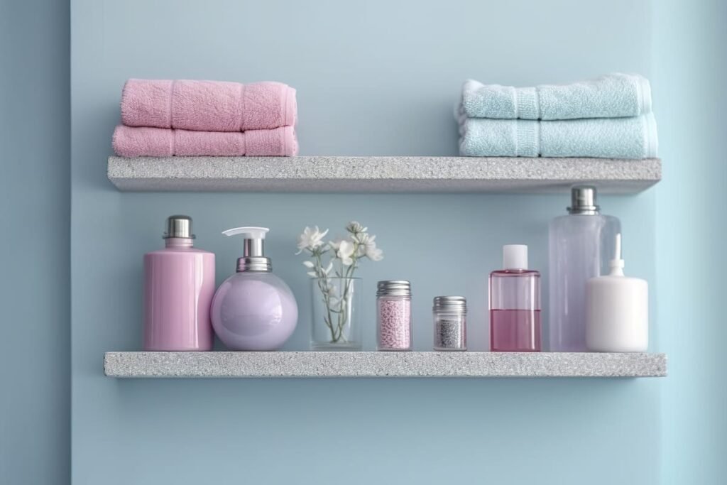 bathroom shelf decor ideas for a neat and stylish space