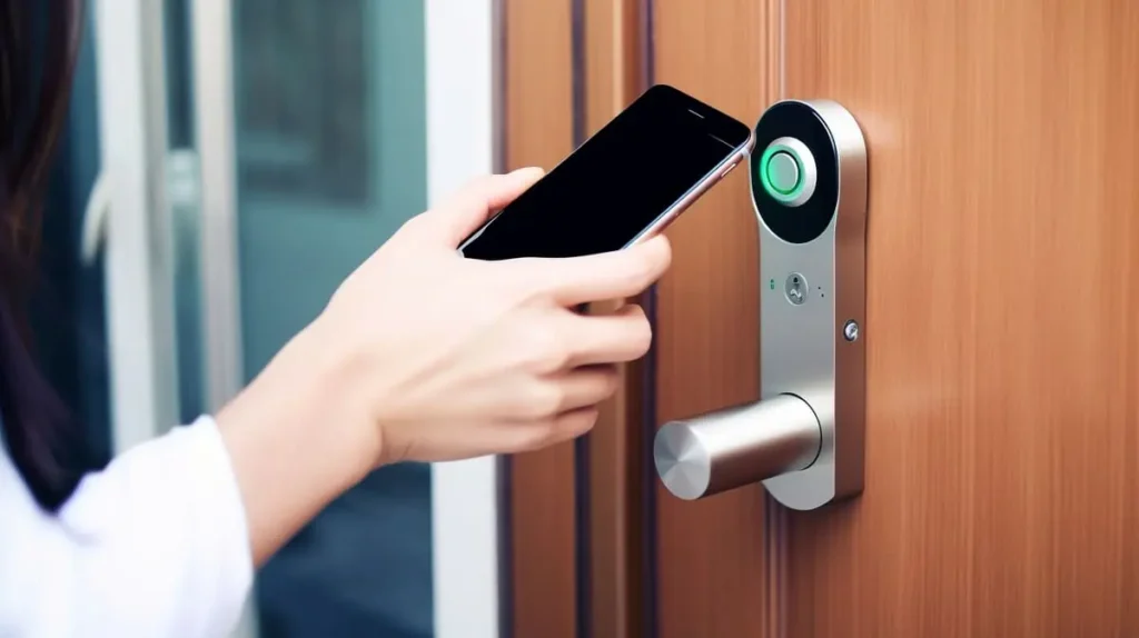 opening smart lock for home with phone