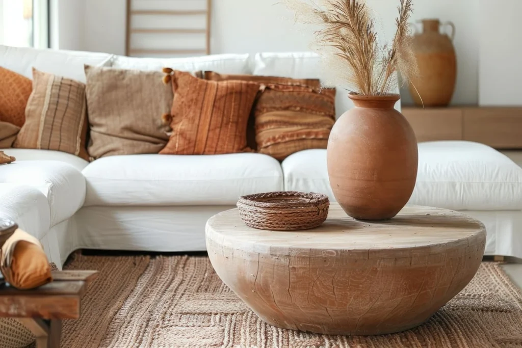 furniture and textures that do the heavy lifting