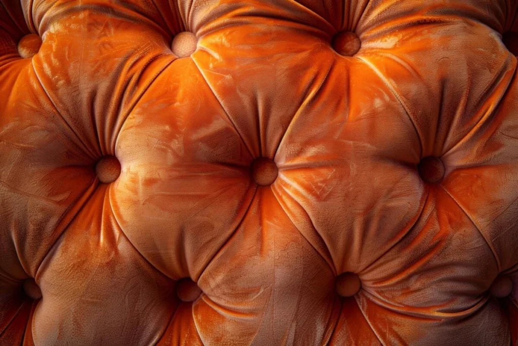 velvet tufted sofa texture closeup