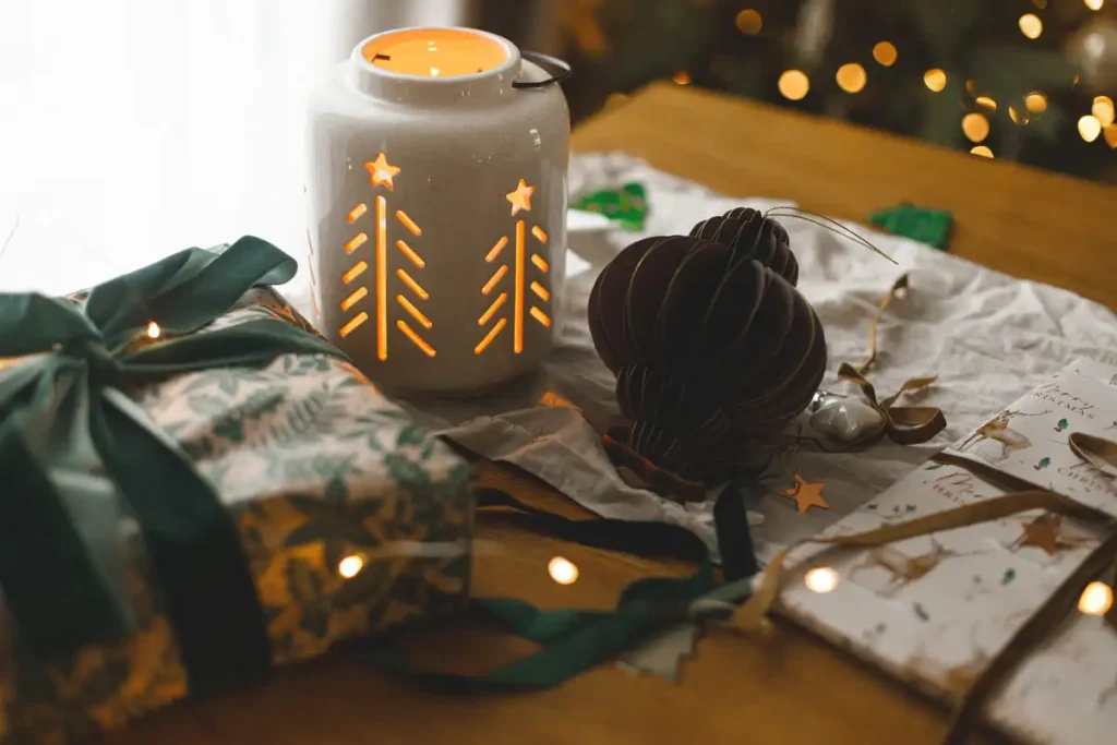 warm layered Christmas lighting lantern gifts