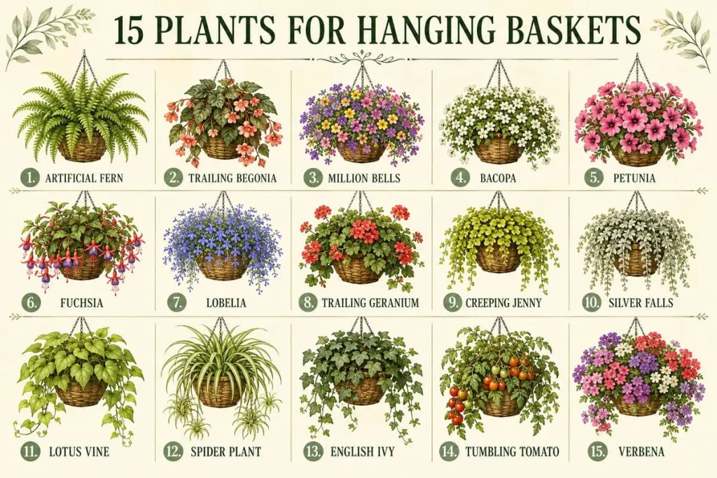 what plants are good for hanging baskets 15 picks
