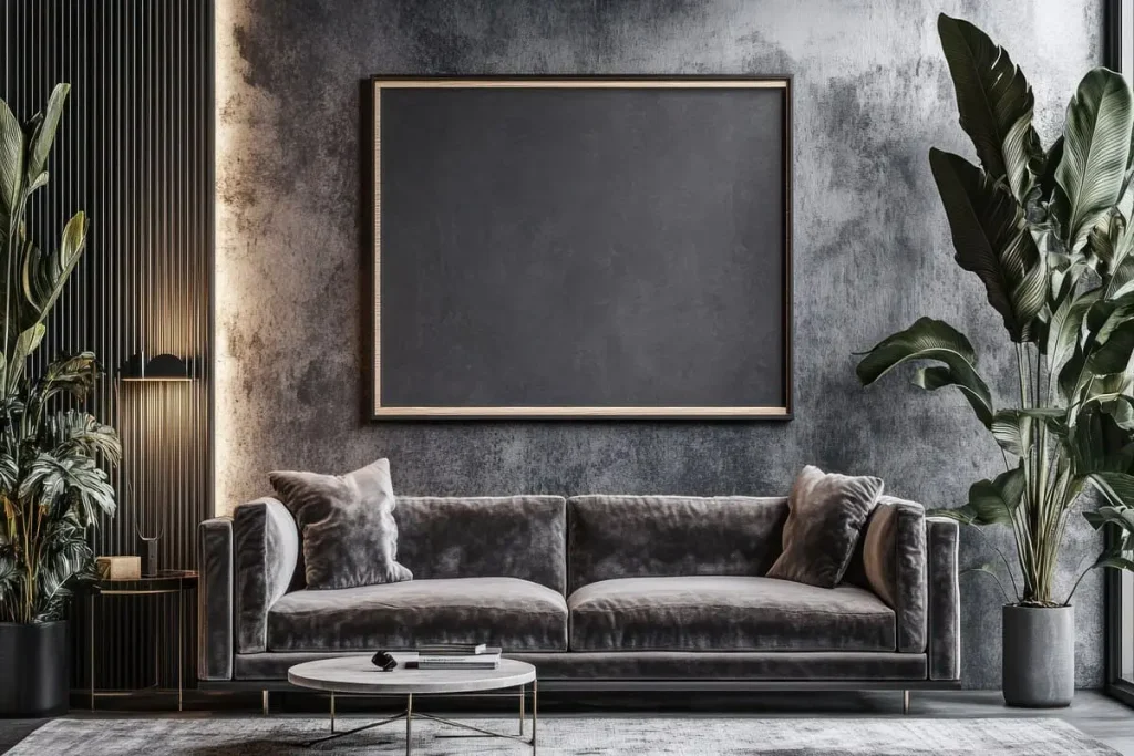 large framed artwork living room