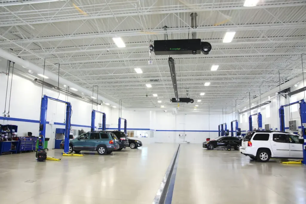 Garage lighting ideas for a well-lit workbench and mechanic workspace
